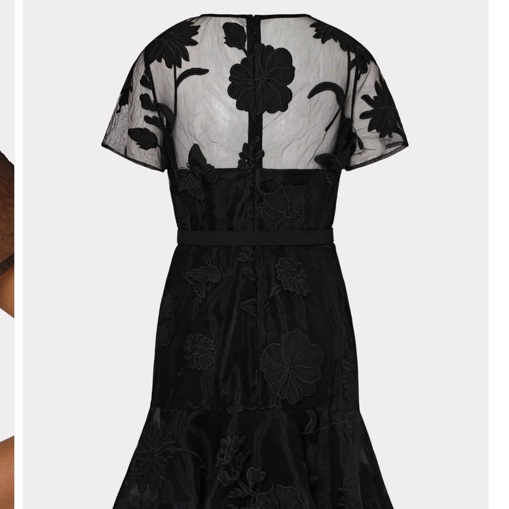 Milly Rosie 3D Butterfly Embroidery Dress Black Sz 10 NWT **No Belt**Retail $595 - Picture 4 of 7